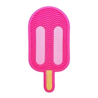 Ice Cream Shape Makeup Brush Tools Scrubber Pad Silicone Cleaning Mat  with Suction Cup