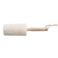 Natural Loofah Cup Brush Cleaning Brush with Wooden Handle